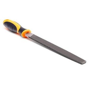 Bastard Cut Mill File Flat, 8 Inch Flat Hand File with High Carbon Hardened Steel, Ergonomic Grip, Plastic Handle, Finder Flat File for Sharpening Mill or Circular Saws Ideal for Wood, Metal, Plastic