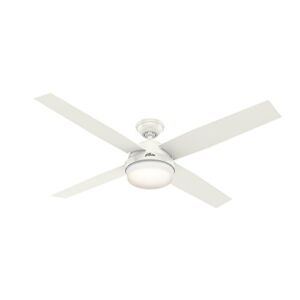 Hunter Fan Company 59442 Dempsey Indoor Ceiling Fan with LED Light and Remote Control, 60″, White