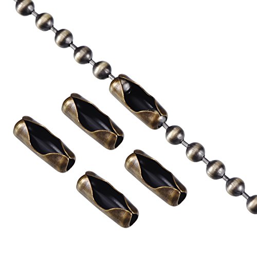 Shappy Beaded Pull Chain Extension with Connector, 10 Feet Beaded Roller Chain with 10 Matching Connectors (3.2 mm, Bronze A) | The Storepaperoomates Retail Market - Fast Affordable Shopping