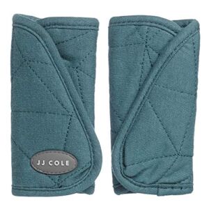 JJ Cole – Reversible Strap Covers, Seat Belt Cushion to Support Infants and Toddlers in the Car Seat or Stroller, Teal Fractal, Birth and Up