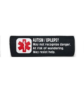 Autism Epilepsy Medical Alert Seat Belt Infant Toddler Car Seat Harness Cover (Black)