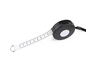WIN TAPE 80” / 205 cm Black Retractable Tape Measure with Black Rope