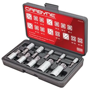CARBYNE XZN Triple Square Spline Bit Socket Set – 10 Piece, S2 Steel Bits | Metric 4mm – 18mm