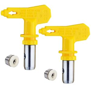 Jewboer 2 Pack Reversible Spray Tip Nozzle for Airless Paint Spray Guns and Airless Sprayer Spraying Machine (515)