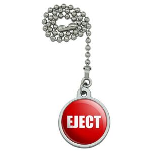 GRAPHICS & MORE Red Eject Button Design Funny Ceiling Fan and Light Pull Chain