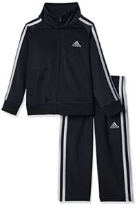adidas baby boys Tricot Jacket & Clothing Pants Set, Adi Black, 3T US
