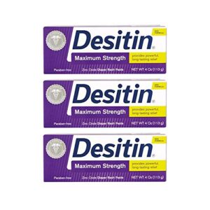 DESITIN Maximum Strength Diaper Rash Paste, 3 Pack (4 Ounce)