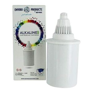 New Wave Enviro Products Alkaline Plus Replacement Cartridge Single Pitcher Filter, 1 Count (Pack of 1), White