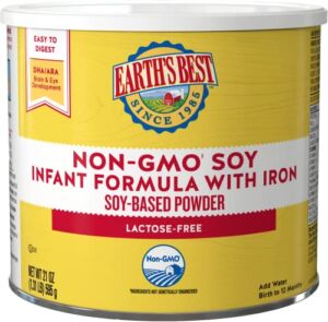 Earth’s Best Non-GMO Soy Plant Based Infant Powder Formula with Iron, Omega-3 DHA & 6 ARA, 21 oz.