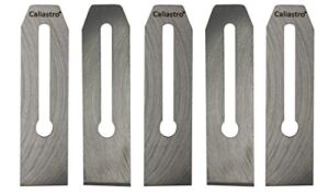 5-pack of 2 Inch Wide Replacement Bench Plane Blades – for No. 4 & No. 5 Iron Bench Planes by all Major Brands