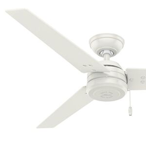 Hunter Fan 52 inch Outdoor Industrial Ceiling fan, 3-Blade (Renewed) (Fresh White)