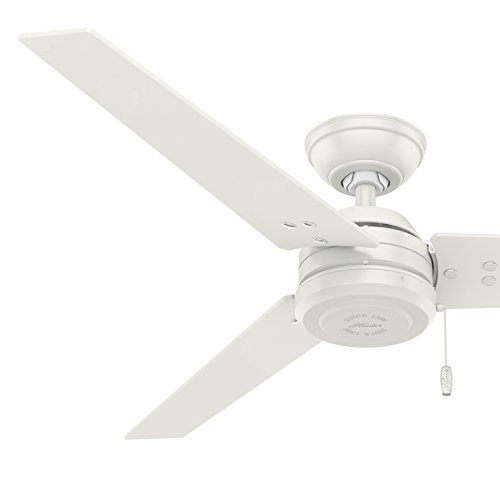 Hunter Fan 52 inch Outdoor Industrial Ceiling fan, 3-Blade (Renewed) (Fresh White) | The Storepaperoomates Retail Market - Fast Affordable Shopping