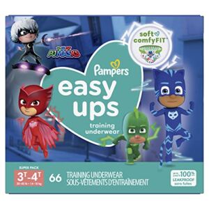 Pampers Easy Ups Training Pants Boys and Girls, 3T-4T (Size 5), 66 Count, Super Pack, Packaging & Prints May Vary