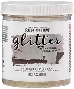 Rust-Oleum 323860 Glitter Interior Wall Paint, 28 Fl Oz (Pack of 1), Iridescent
