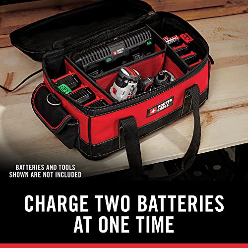 PORTER-CABLE 20V MAX* Lithium Battery Charger, Dual Port with 2 Batteries (PCCB122C2) , grey | The Storepaperoomates Retail Market - Fast Affordable Shopping
