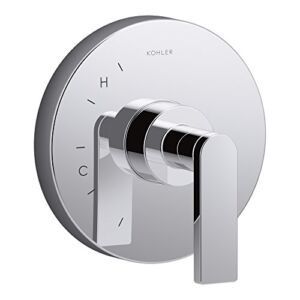 Kohler K-TS73115-4-CP Composed Trim with Lever Handle for Rite-Temp Pressure-Balancing, Valve Not Included, Polished Chrome
