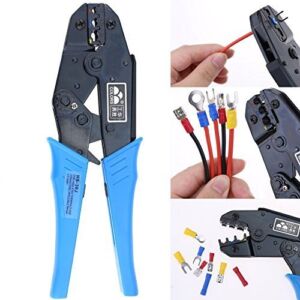 Hilitchi Professional Insulated Wire Terminals Connectors Ratcheting Crimper Tool for 22-10AWG