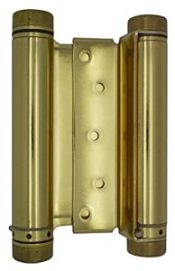 Swinging Cafe Doors 6″ Commercial Grade Double Action Spring Hinge for Saloon or Cafe Doors (Polished Brass)