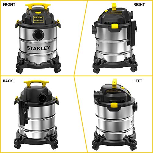 Stanley SL18116 Wet/Dry Vacuum, 6 Gallon, 4 Horsepower, Stainless Steel Tank, 4.0 HP, Silver+yellow | The Storepaperoomates Retail Market - Fast Affordable Shopping