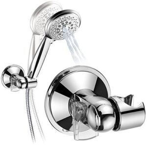 HotelSpa Universal Angle-Adjustable Hand Shower Wall Bracket for Easy Reach/Perfect Angle Fits ANY SHOWER! Patented Push-Lock provides Superior Suction Power. Self-Adhesive Slide-in Holder included