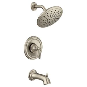 Moen Brantford Brushed Nickel Posi-Temp Tub and Shower Trim Kit, including 8-Inch Eco-Performance Rainshower,Valve Required, T2253EPBN