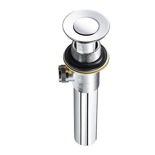 Purelux Bathroom Sink Drain Stopper Assembly with Lift Rod and Overflow, Chrome Finish | The Storepaperoomates Retail Market - Fast Affordable Shopping