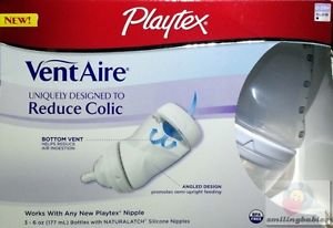 Playtex VentAire, Bottles with Naturalatch Silicone Nipples, Slow Flow (3 Pack)