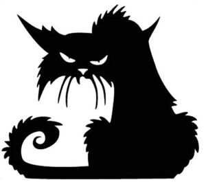 Fashionclubs Vinly Black Cat Removable Window Wall Sticker For Halloween Home Decoration,14.513.5cm
