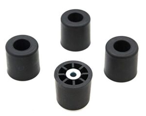4 Large Round Cylinder Rubber FEET #1-1.375 H x 1.375- D Made in USA, Perfect for Furniture, Sofas, Tables, Chairs, desks and Other Large Items.