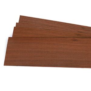 Walnut Veneer, Pack of 3 Sq. Ft, 4-1/2” to 7-1/2” x 24” x 1/16” Thick