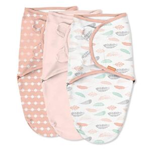 SwaddleMe Original Swaddle – Size Small, 0-3 Months, 3-Pack (Coral Days)