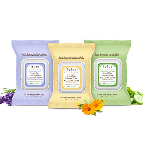 Babo Botanicals Calming 3-in-1 Face, Hand & Body Cleansing Wipes – with French Lavender & Meadowsweet – for Babies, Kids & Adults with Sensitive Skin – 30 ct. | The Storepaperoomates Retail Market - Fast Affordable Shopping