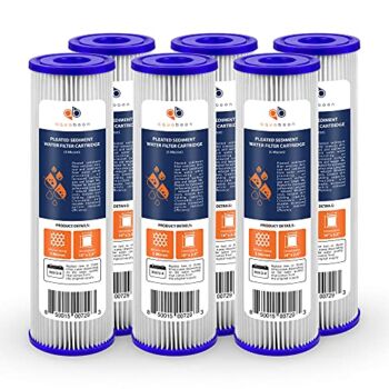 Aquaboon 5 Micron 10″ x 2.5″ Pleated Sediment Water Filter Cartridge | Universal Replacement for Any 10 inch RO Unit | Compatible with R50, 801-50, WFPFC3002, WB-50W, SPC-25-1050, WHKF-WHPL, 6-Pack | The Storepaperoomates Retail Market - Fast Affordable Shopping