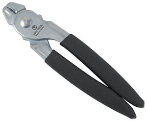 ION TOOL Hog Ring Pliers, Steel with Cushion Non-Slip Grips – For Upholstery, Sausage, Bagging, Bungee Cords, & Fencing
