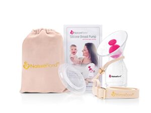 NatureBond Premium Breast Pump Set, w/ lid, Stopper, Strap, Pouch. Breastfeeding Essential