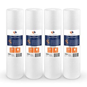 Aquaboon 5 Micron 20″ Sediment Water Filter Replacement Cartridge | Whole House Sediment Filtration | Compatible with AP810-2, SDC-45-2005, FPMB-BB5-20, P5-20BB, FP25B, 155358-43, 4 Pack