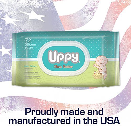 UPPY Soft Cloth Hypoallergenic Baby Wipes, Shea Butter, 72 Count | The Storepaperoomates Retail Market - Fast Affordable Shopping
