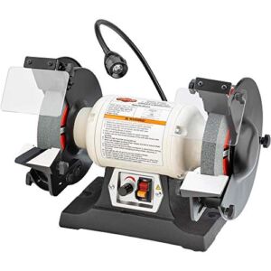 Shop Fox W1840 Variable-Speed Grinder with Work Light, 8″