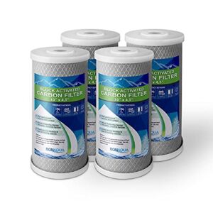 Big CTO Carbon Block Water Filters 4.5″ x 10″ Whole House Cartridges * WELL-MATCHED with CBC Series, WFHDC8001, EP and EPM Series (4 Pack)