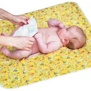 Portable Changing Pad for Home & Travel – Waterproof Reusable Extra Large Size 31.5″x25.5” Baby Changing Mat with Reinforced Double Seams -Change Diaper On The Go – Unisex Boys&Girls-Storage Bag