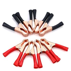 URBEST® 30Pcs Black Red 50A Spring Loaded Car Auto Battery Cable Insulated Alligator Clamp Clips