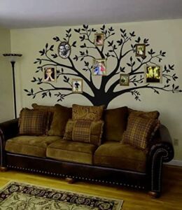 MAFENT Giant Family Photo Tree Wall Decal Mural Art Vinyl Wall Stickers Living Room Baby Room Decor (Black)