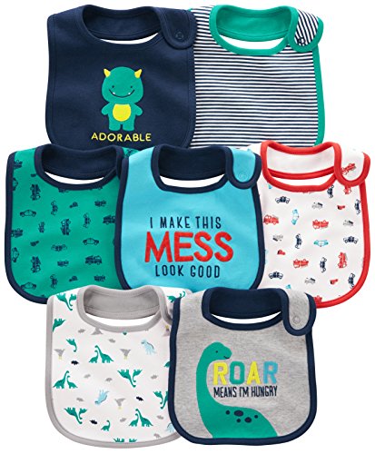 Simple Joys by Carter’s Unisex Babies’ Teething Bibs, Pack of 7, Blue, One Size | The Storepaperoomates Retail Market - Fast Affordable Shopping
