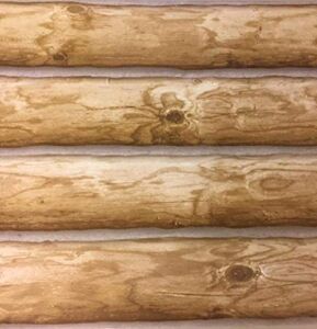Log Cabin Wallpaper Prepasted Bolt 27″ x 324″ Light to Medium Brown ML-Wood, York Wallcoverings