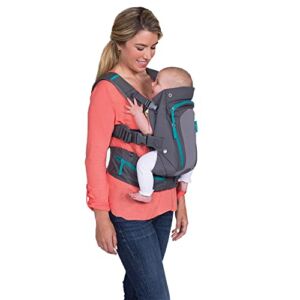 Infantino Carry On Carrier – Ergonomic, Expandable, face-in and face-Out, Front and Back Carry for Newborns and Older Babies 8-40 lbs