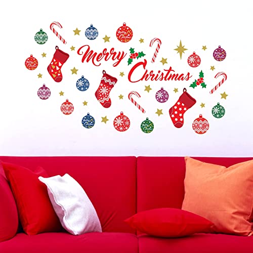 Christmas Decorations Clearance for Home, Indoor, Wall Stickers ” Merry Christmas Decor” Wall Murals Decals Living Room Children Nursery Restaurant Cafe Hotel Home Decor (Merry Christmas Decor) | The Storepaperoomates Retail Market - Fast Affordable Shopping