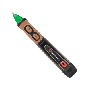 Southwire 40150N Advanced AC Non Contact Voltage Tester Pen, Dual Range 12-1000VAC/100-1000VAC, Non Contact Voltage Detector with LED Flashlight, 6′ drop test rated, and IP67 waterproof, NCVT