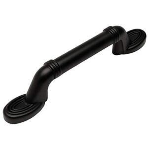 10 Pack – Cosmas 4577FB Flat Black Cabinet Hardware Handle Pull – 3″ Inch (76mm) Hole Centers