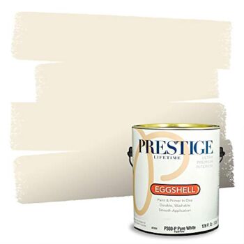 Prestige Paints Interior Paint and Primer In One, 1-Gallon, Eggshell, Comparable Match of Benjamin Moore* Linen White* | The Storepaperoomates Retail Market - Fast Affordable Shopping