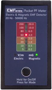 PF5 Pocket Power Frequency Meter (ELF & VLF) for home use: measures electric and magnetic fields (gauss meter)